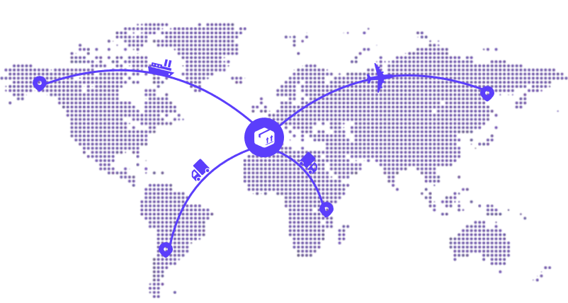 Global shipping map